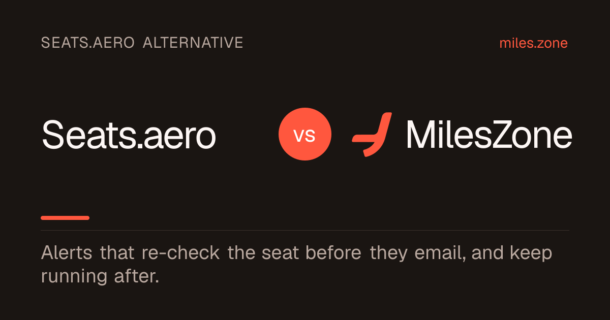 Seats.aero vs MilesZone